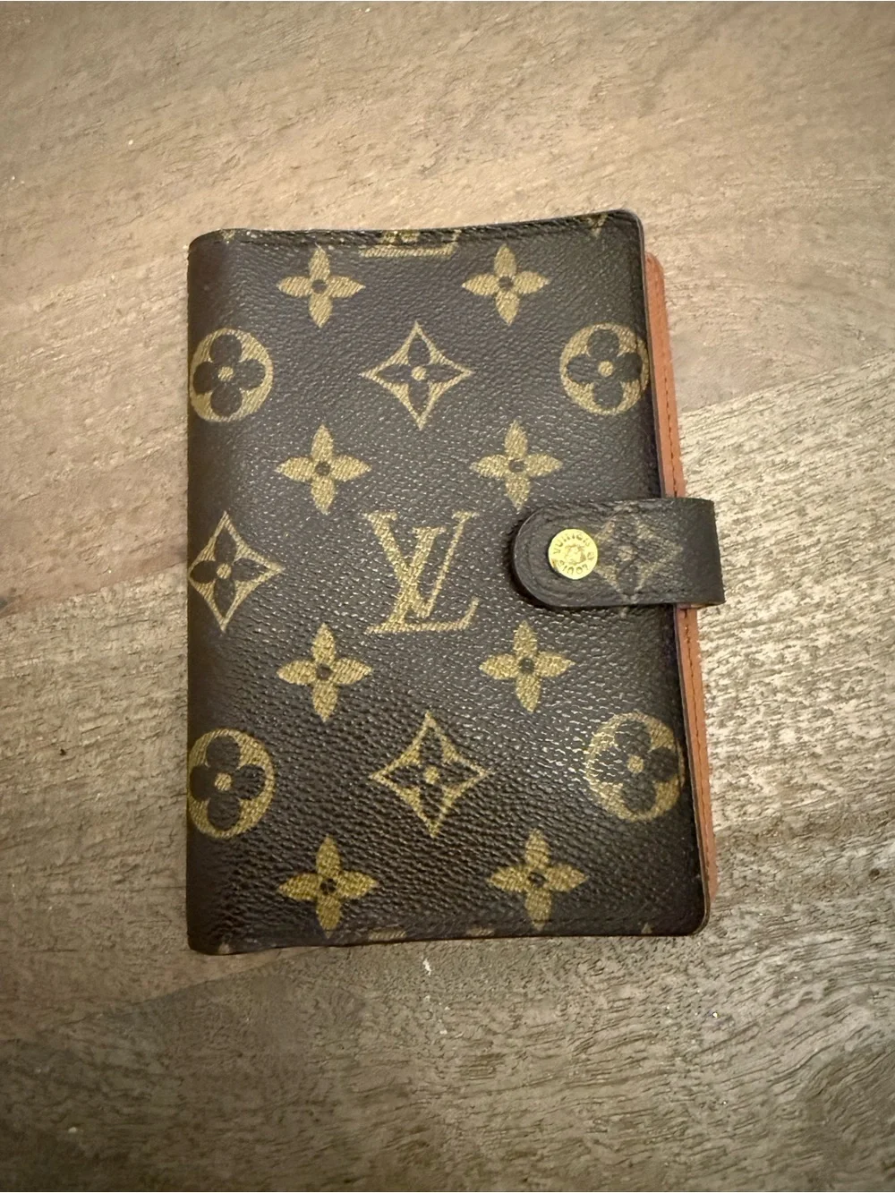 Louis Vuitton Monogram Canvas Agenda Cover - Dark Brown with Gold Monogram